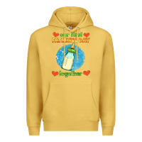 Antique Gold our first father's day together and baby bottle Premium Hoodie - HRA Design Shop