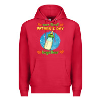 Cardinal our first father's day together and baby bottle Premium Hoodie - HRA Design Shop