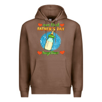 Chestnut our first father's day together and baby bottle Premium Hoodie - HRA Design Shop