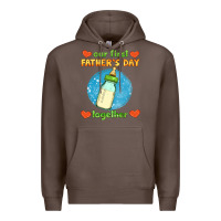 Coffee our first father's day together and baby bottle Premium Hoodie - HRA Design Shop
