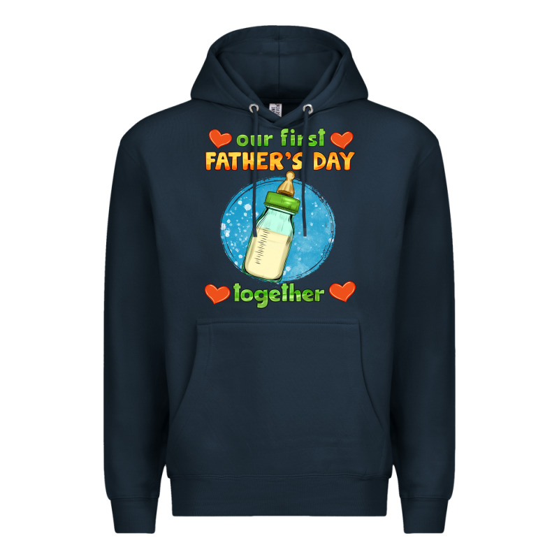 Our First Father's Day Together And Baby Bottle Premium Hoodie by HRA Design Shop | Teevron