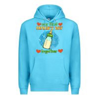 Ocean Blue our first father's day together and baby bottle Premium Hoodie - HRA Design Shop