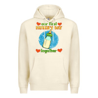 Sandshell our first father's day together and baby bottle Premium Hoodie - HRA Design Shop
