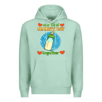 Seafoam our first father's day together and baby bottle Premium Hoodie - HRA Design Shop