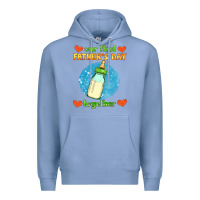 Colony Blue our first father's day together and baby bottle Premium Hoodie - HRA Design Shop