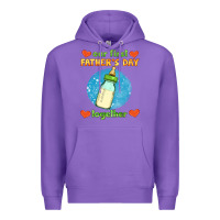 Purple our first father's day together and baby bottle Premium Hoodie - HRA Design Shop