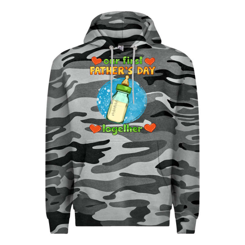 Our First Father's Day Together And Baby Bottle Premium Hoodie by HRA Design Shop | Teevron