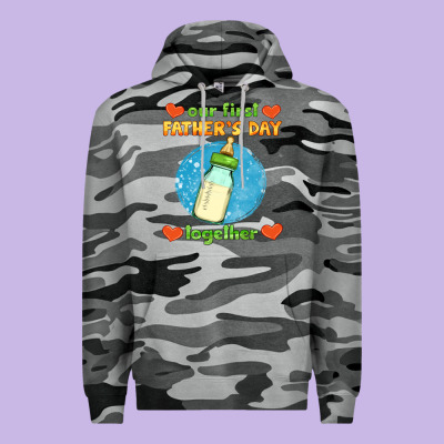 Our First Father's Day Together And Baby Bottle Premium Hoodie Designed By Hra Design Shop