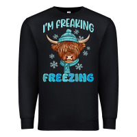Black i'm freaking freezing Premium Sweatshirt - MaliasSmallBusiness