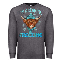 Charcoal Heather i'm freaking freezing Premium Sweatshirt - MaliasSmallBusiness