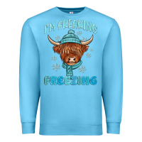 Ocean Blue i'm freaking freezing Premium Sweatshirt - MaliasSmallBusiness