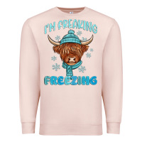 Pale Pink i'm freaking freezing Premium Sweatshirt - MaliasSmallBusiness