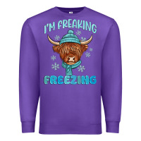 Purple i'm freaking freezing Premium Sweatshirt - MaliasSmallBusiness