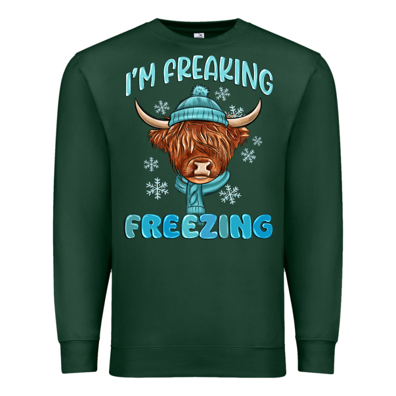 I'm Freaking Freezing Premium Sweatshirt by MaliasSmallBusiness | Teevron