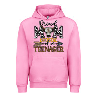 Fuchsia Pink proud mom official of an teenager Urban Hoodie - CowhideDigitalArt