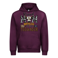 Mauve Wine proud mom official of an teenager Urban Hoodie - CowhideDigitalArt