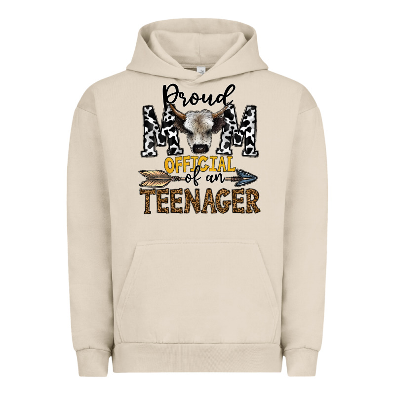 Proud Mom Official Of An Teenager Urban Hoodie by CowhideDigitalArt | Teevron