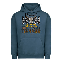 Pigment Midnight Navy proud mom official of an teenager Urban Hoodie - CowhideDigitalArt