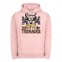 Pigment Salmon proud mom official of an teenager Urban Hoodie - CowhideDigitalArt