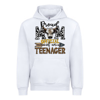 White proud mom official of an teenager Urban Hoodie - CowhideDigitalArt