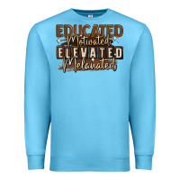 Ocean Blue educated motivated elevated melanated Premium Sweatshirt - MaliasSmallBusiness