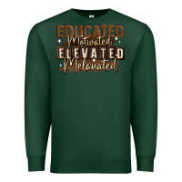 Sports Green educated motivated elevated melanated Premium Sweatshirt - MaliasSmallBusiness