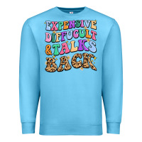 Ocean Blue expensive diffucult and talks back Premium Sweatshirt - MaliasSmallBusiness