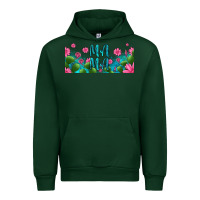 Forest Green cactus and flowers mama libbey glass Urban Hoodie - HRA Design Shop