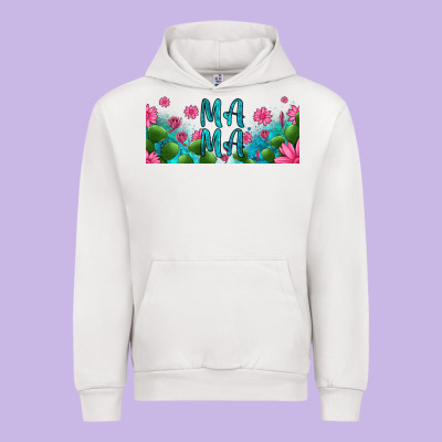 Cactus And Flowers Mama Libbey Glass Urban Hoodie Designed By Hra Design Shop