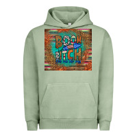 Pigment Oil Green boom bitch get out the way Urban Hoodie - HRA Design Shop