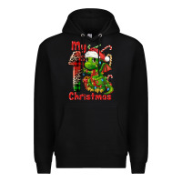 Black my first christmas dragon Premium Hoodie - FaDigitalArtStudio