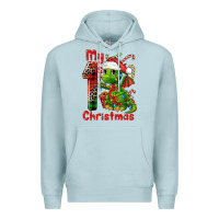 Blue Mist my first christmas dragon Premium Hoodie - FaDigitalArtStudio