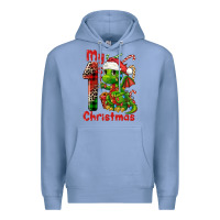 Colony Blue my first christmas dragon Premium Hoodie - FaDigitalArtStudio