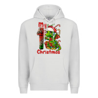 Dove Grey my first christmas dragon Premium Hoodie - FaDigitalArtStudio