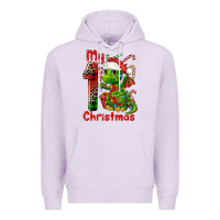 Lilac my first christmas dragon Premium Hoodie - FaDigitalArtStudio