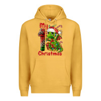 Mustard my first christmas dragon Premium Hoodie - FaDigitalArtStudio