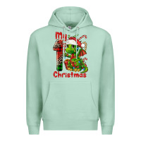 Seafoam my first christmas dragon Premium Hoodie - FaDigitalArtStudio