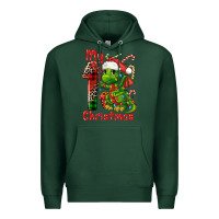 Sports Green my first christmas dragon Premium Hoodie - FaDigitalArtStudio