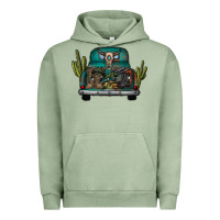 Pigment Oil Green soldier truck Urban Hoodie - CowhideDigitalArt