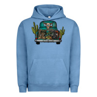 Pigment Pebble Blue soldier truck Urban Hoodie - CowhideDigitalArt