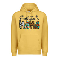 Antique Gold small town mama Premium Hoodie - CowhideDigitalArt