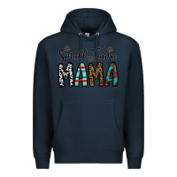 Navy small town mama Premium Hoodie - CowhideDigitalArt