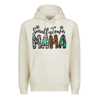Oatmeal Heather small town mama Premium Hoodie - CowhideDigitalArt