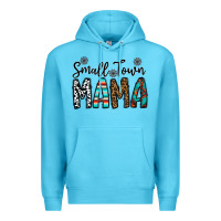 Ocean Blue small town mama Premium Hoodie - CowhideDigitalArt