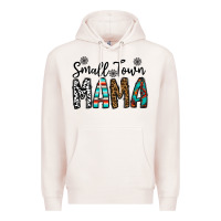 Pale Pink small town mama Premium Hoodie - CowhideDigitalArt