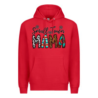 Red small town mama Premium Hoodie - CowhideDigitalArt