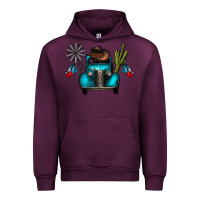 Mauve Wine texas truck Urban Hoodie - CowhideDigitalArt