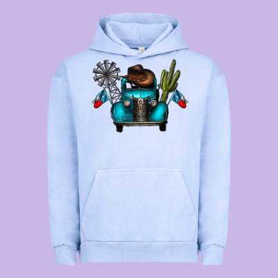 Texas Truck Urban Hoodie Designed By Cowhidedigitalart