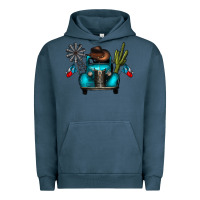 Pigment Midnight Navy texas truck Urban Hoodie - CowhideDigitalArt