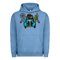 Pigment Pebble Blue texas truck Urban Hoodie - CowhideDigitalArt